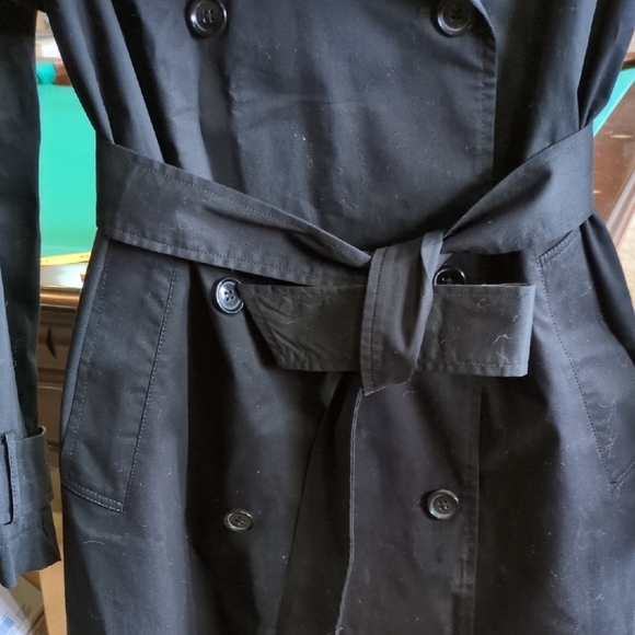 Banana Republic Classic Black Trench Coat Make an offer. Medium 44" Long - Picture 3 of 7